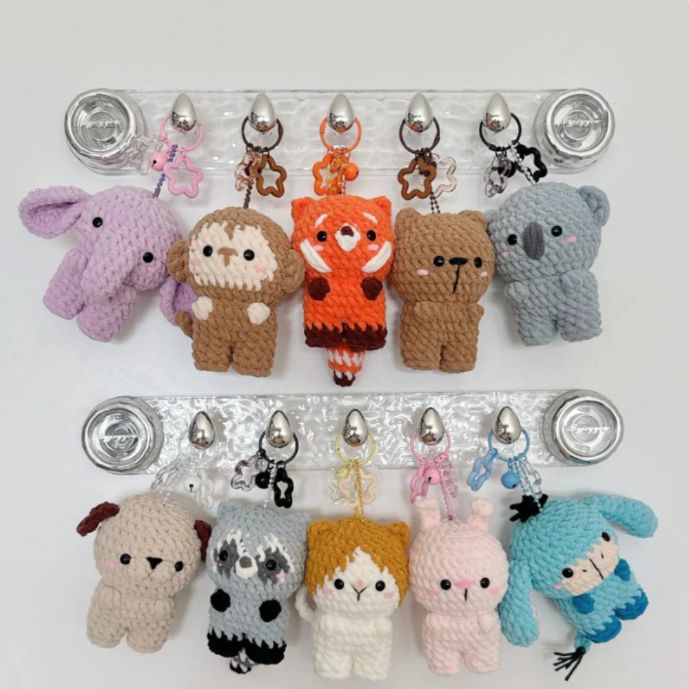 Combo 10 in 1 Animal Friends Keychain Crochet Pattern