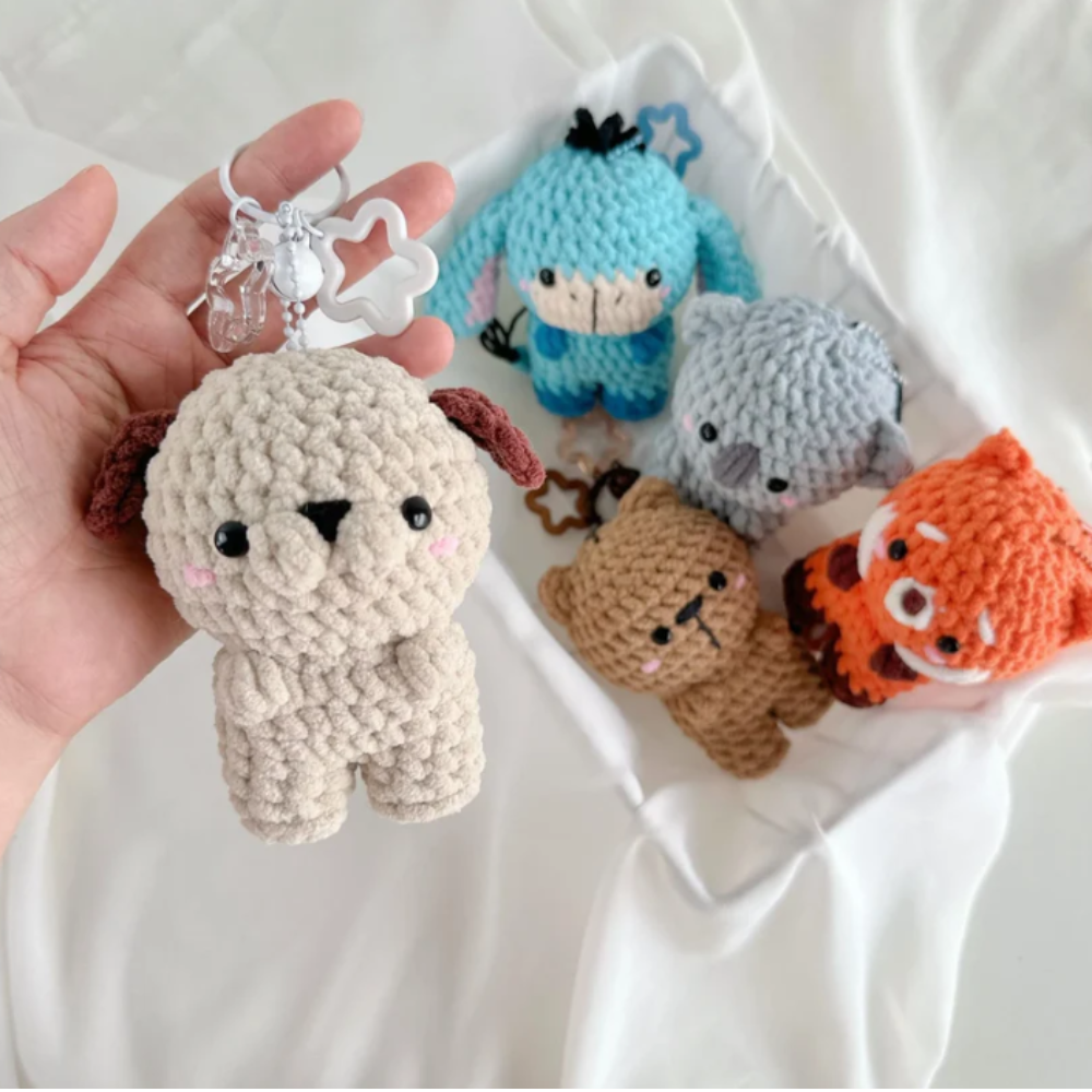 Combo 10 in 1 Animal Friends Keychain Crochet Pattern