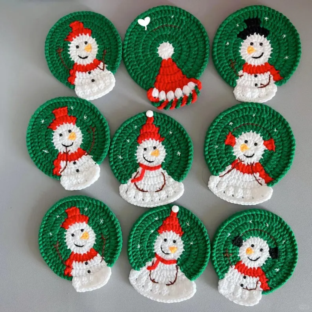 Christmas Coaster Crochet Pattern Set