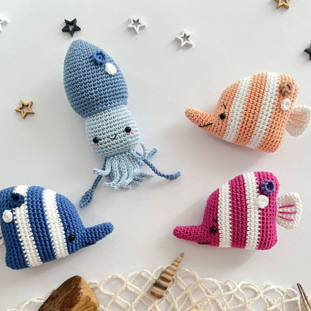Sweet Sea Animal Crochet Pattern Set