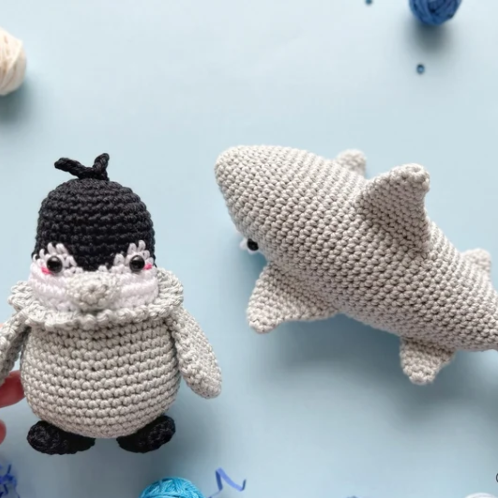 Colorful Sea Animal Crochet Pattern Set