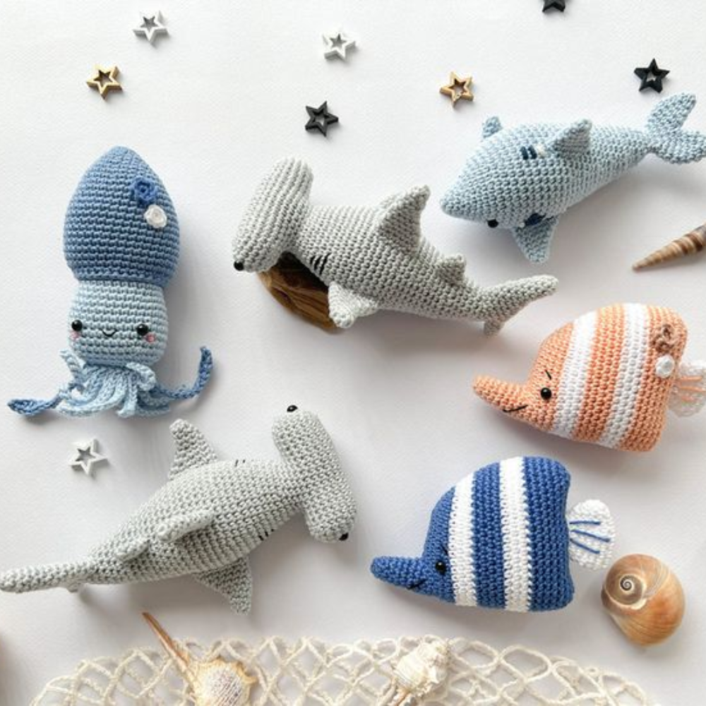 Sweet Sea Animal Crochet Pattern Set