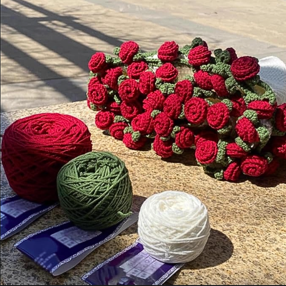 Pink Rose Blanket Crochet Pattern