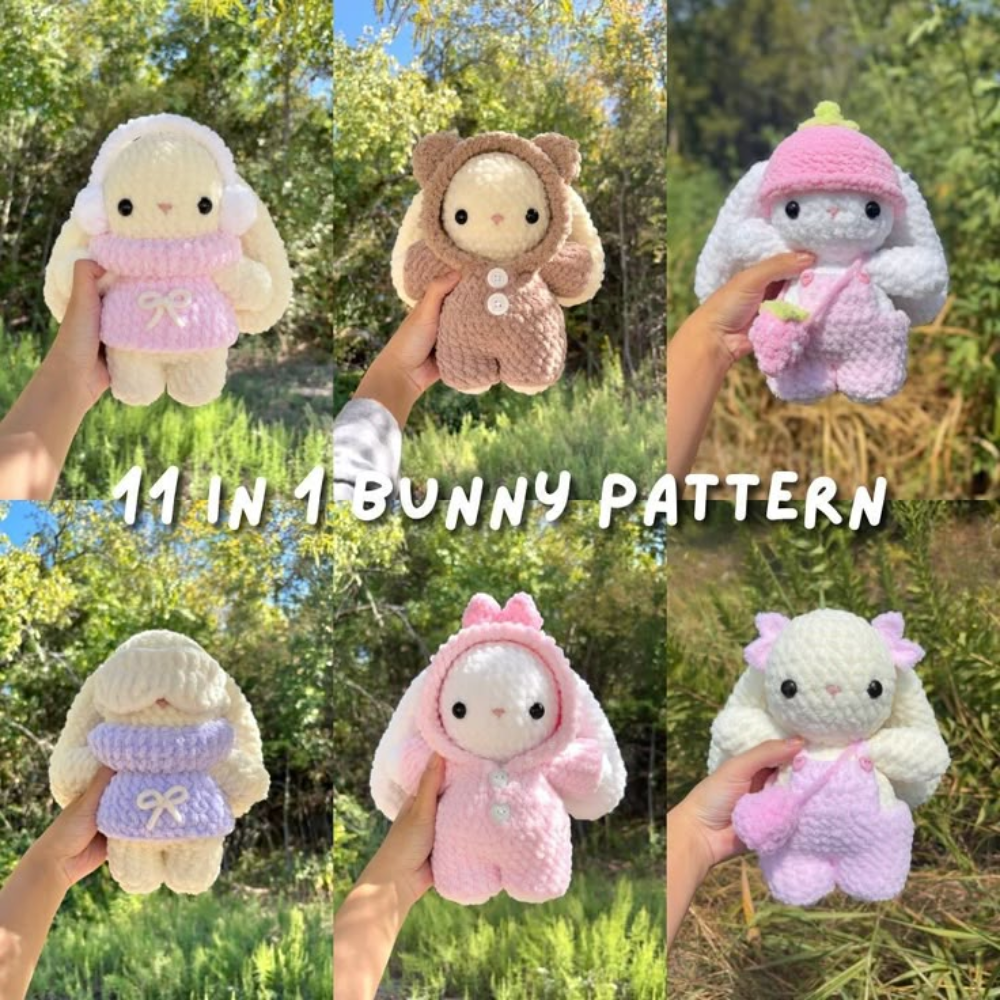 Combo 11 in 1 Bunny Crochet Pattern