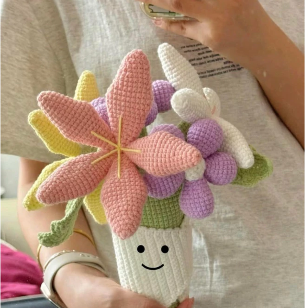 Mini Crochet Plush Bouquet Crochet Pattern