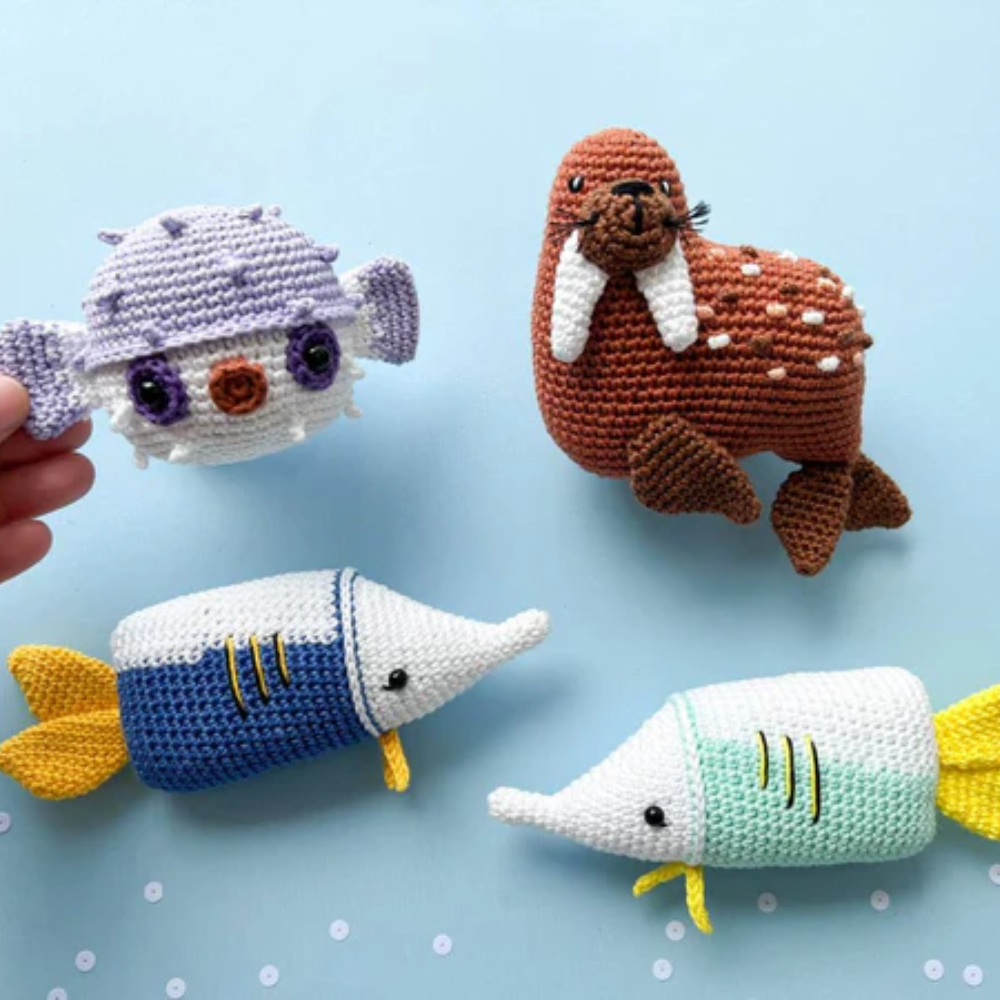 Wild Sea Animal Crochet Pattern Set