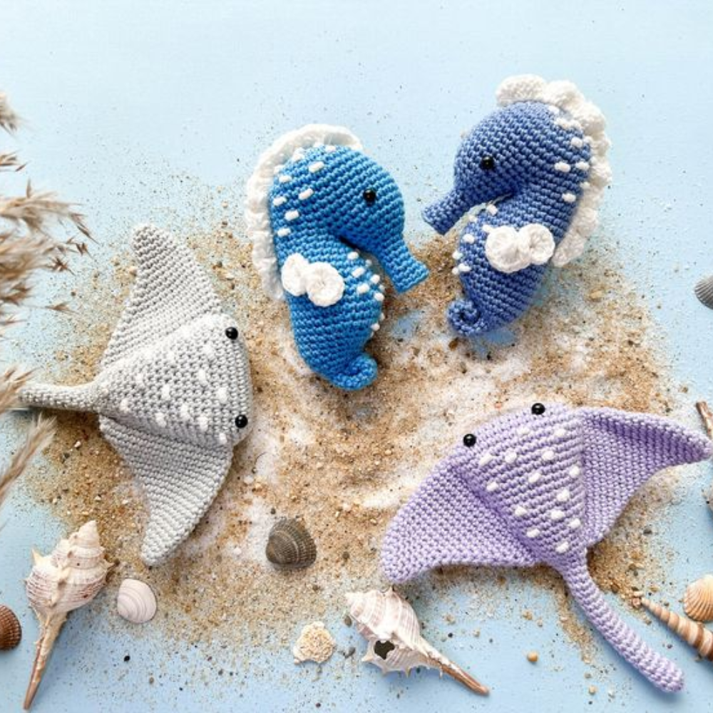 Sea Animal Friends Crochet Pattern Set
