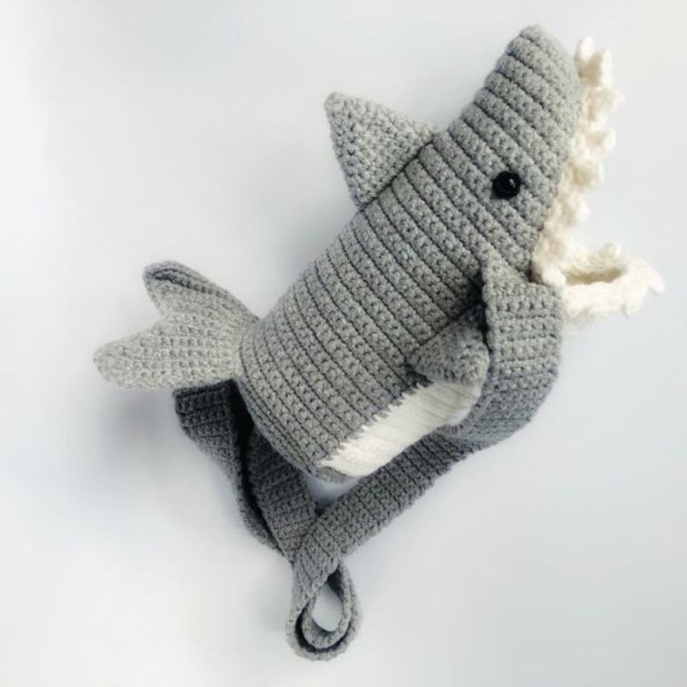 Shark Hug Bottle Cozy Crochet Pattern