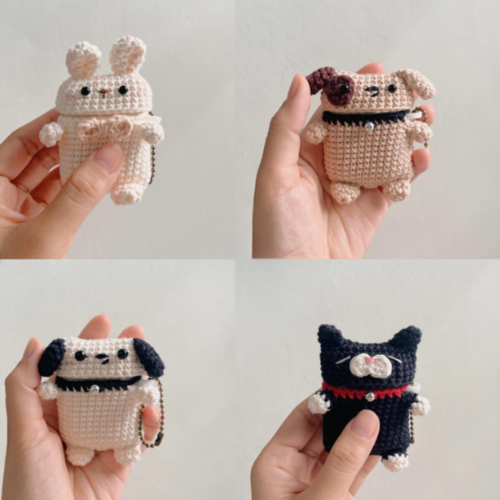 Air Pods Case Bearnd Rabbit Crochet Pattern