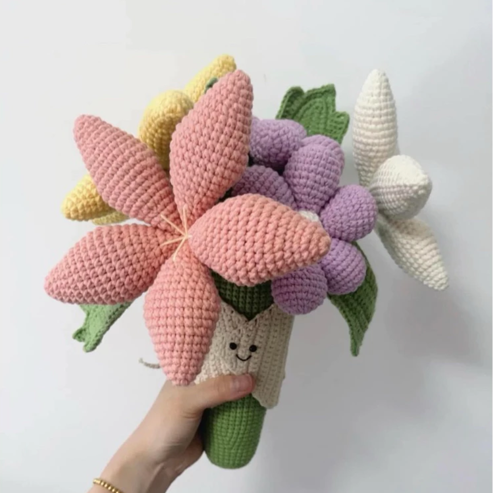 Mini Crochet Plush Bouquet Crochet Pattern