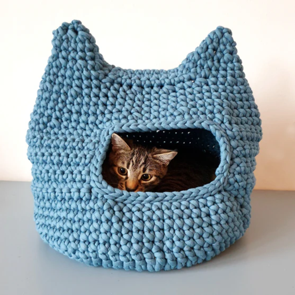 Whisker Nest Cat House Crochet Pattern