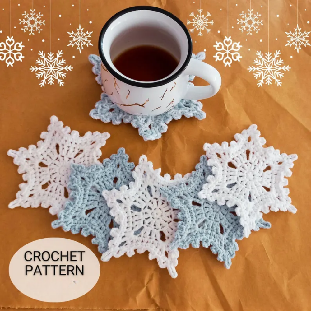 Christmas Coaster Crochet Pattern Set