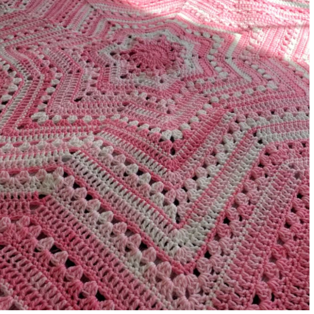 Sweet Starburst Blanket Crochet Pattern