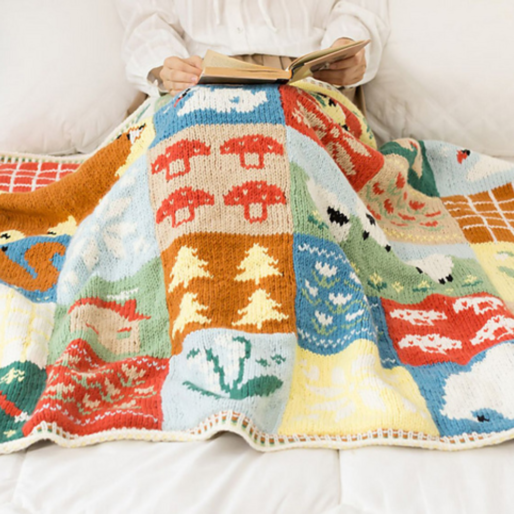 Whisperwood Patchwork Blanket Crochet Pattern