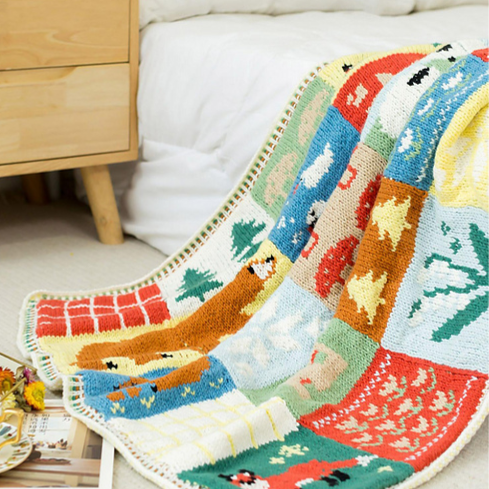 Whisperwood Patchwork Blanket Crochet Pattern