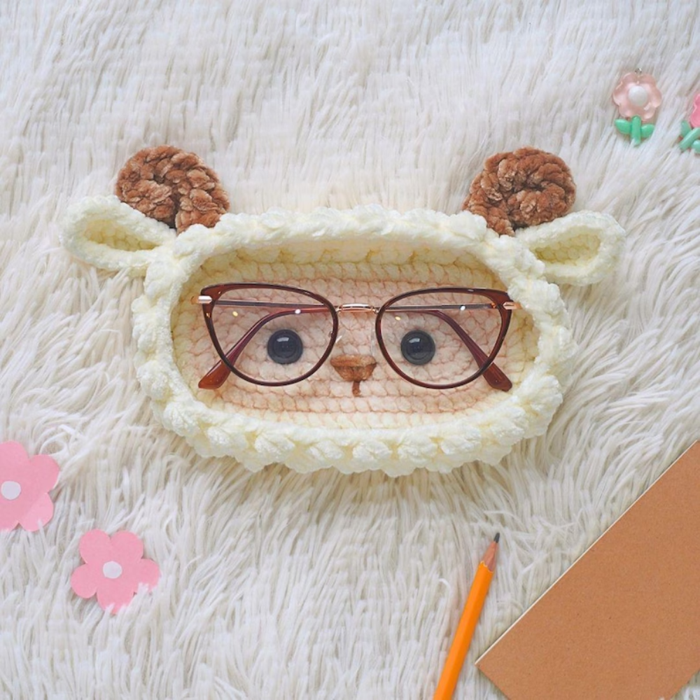 Combo 6 in 1 Whimsical Animal Eyeglass Holder Crochet Pattern