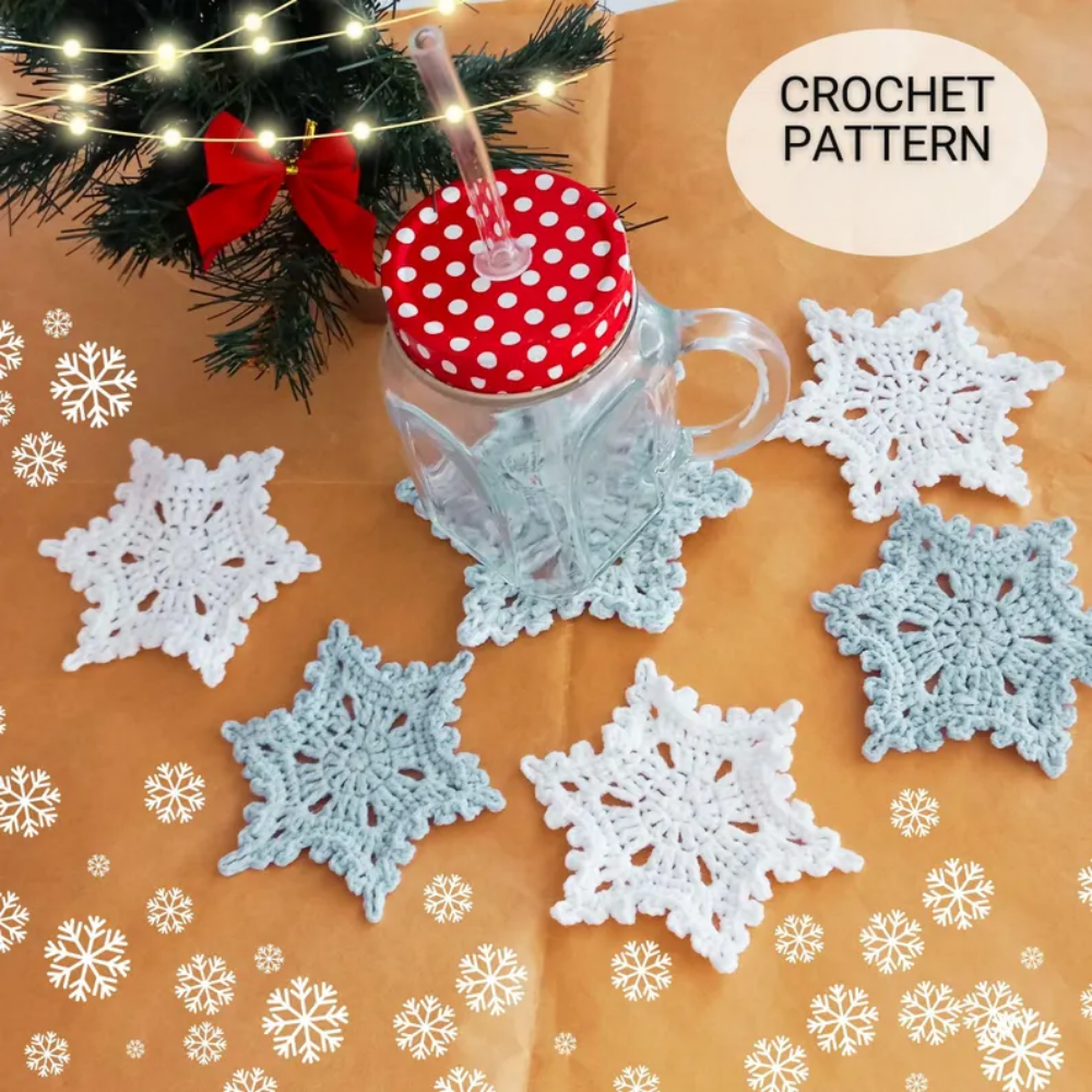 Christmas Coaster Crochet Pattern Set