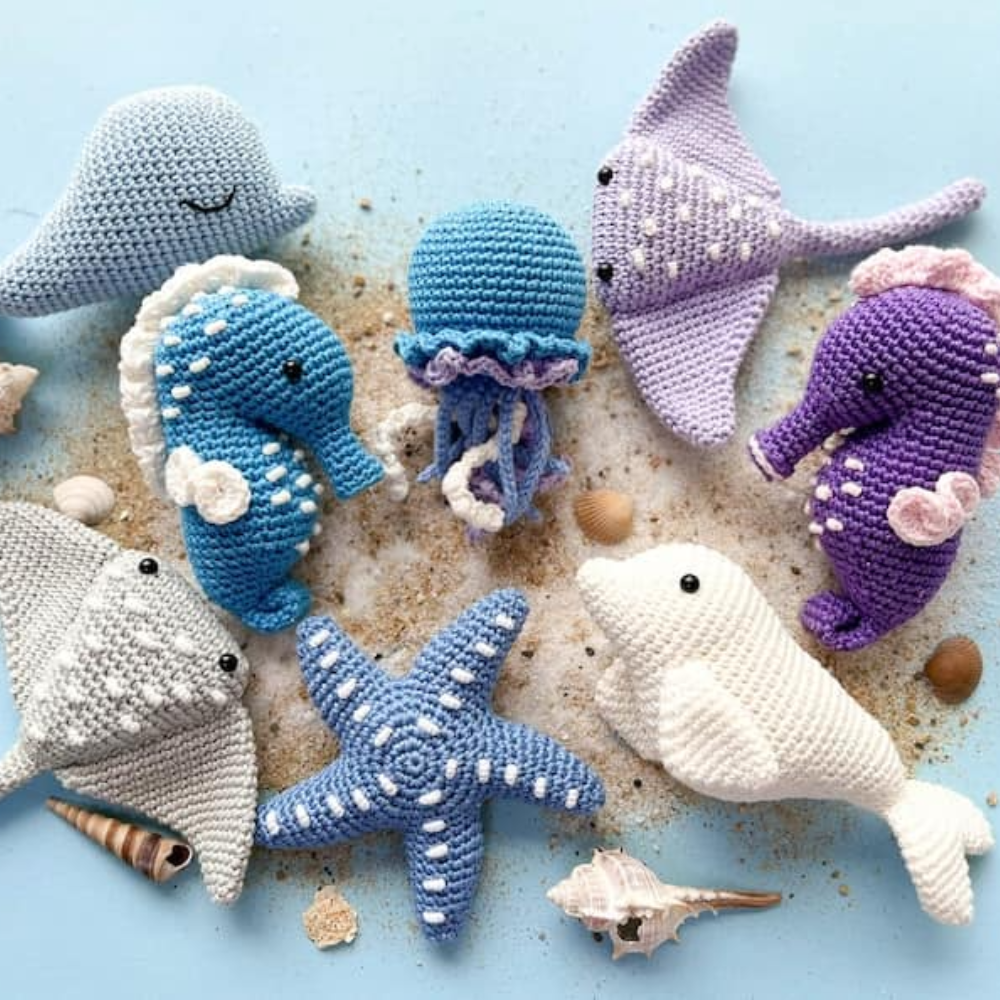 Sea Animal Friends Crochet Pattern Set