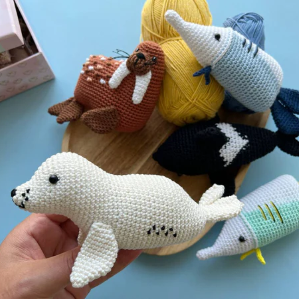 Wild Sea Animal Crochet Pattern Set