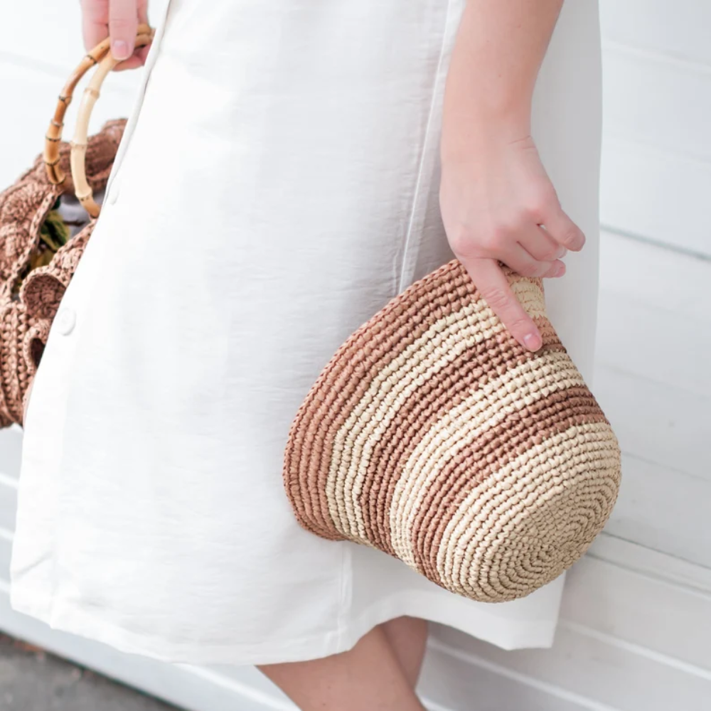 Mocha Stripe Bucket Hat Crochet Pattern