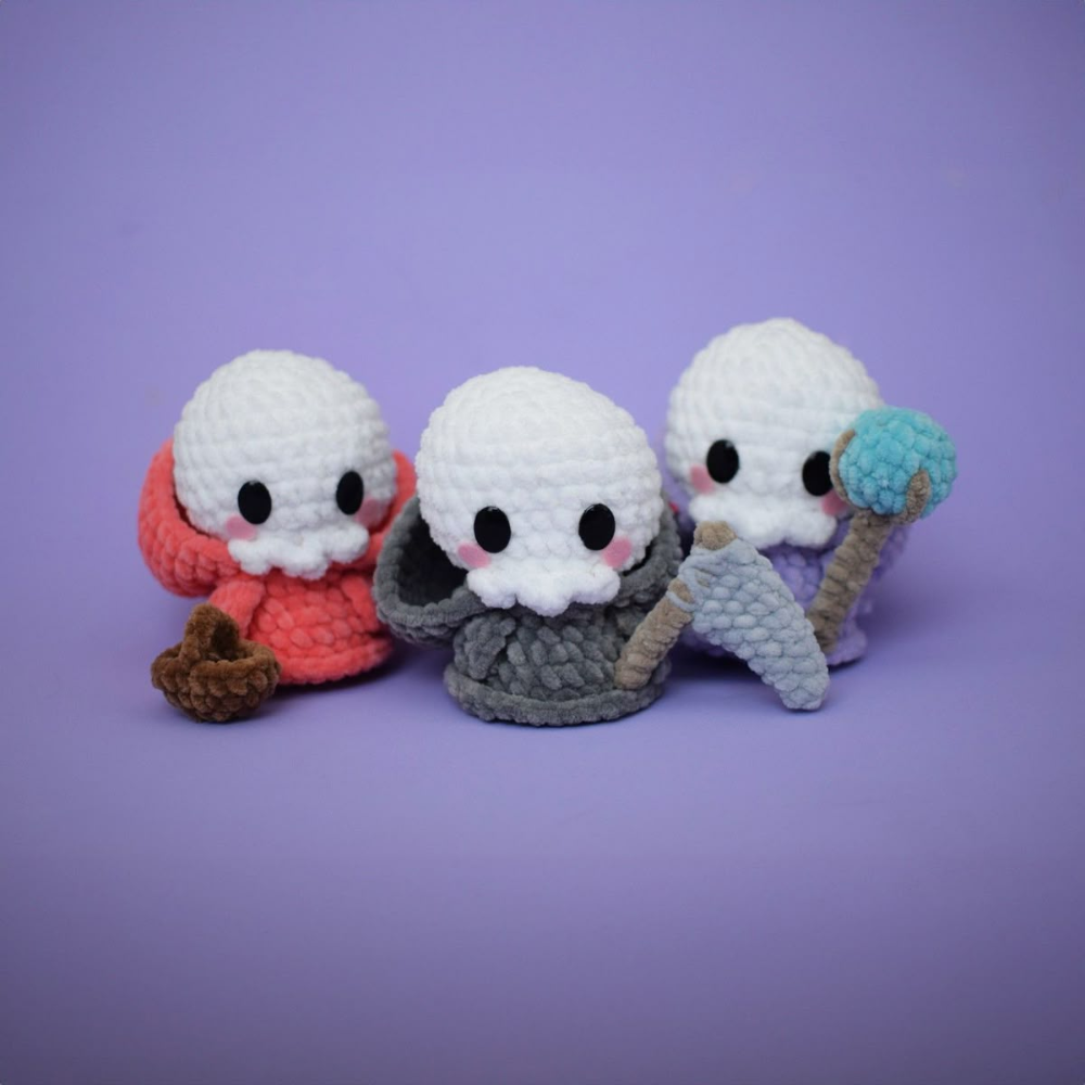 Cute Reaper Trio Crochet Pattern