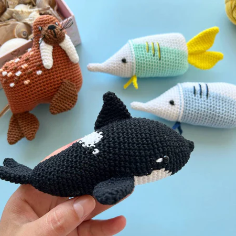 Wild Sea Animal Crochet Pattern Set