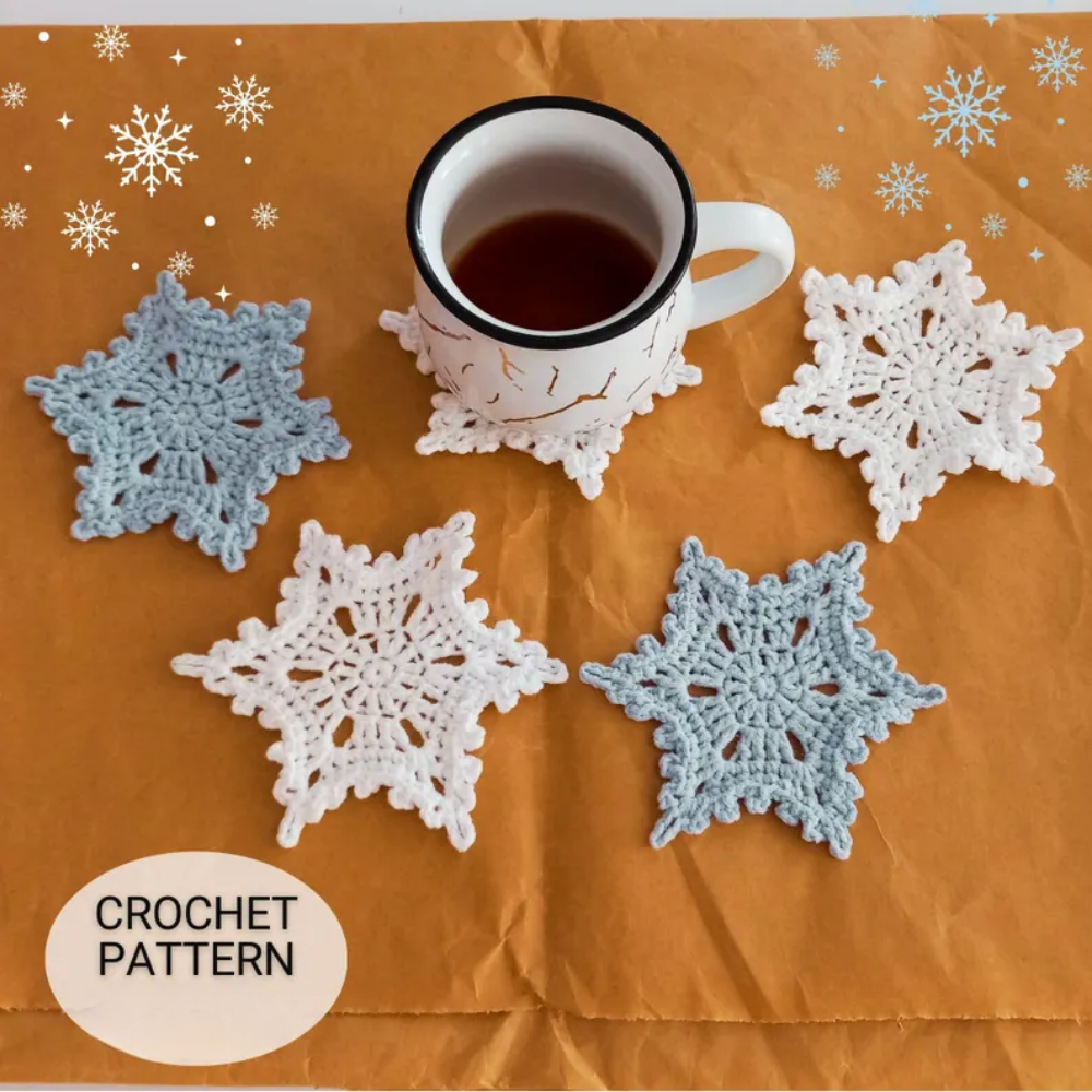 Christmas Coaster Crochet Pattern Set