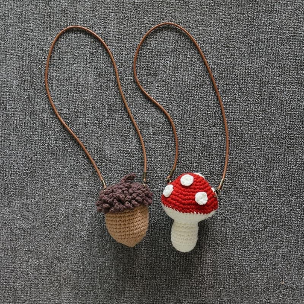 Mushroom Charm Pouch Crochet Pattern