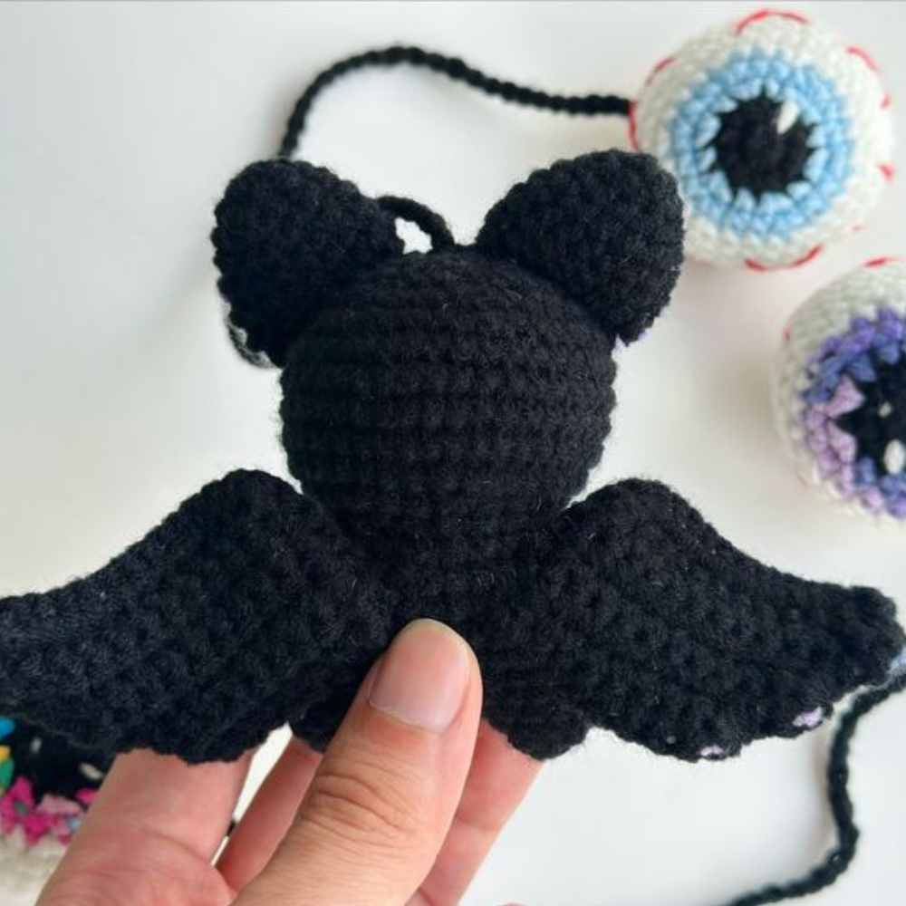 Spooky Bat & Eyeballs Crochet Pattern