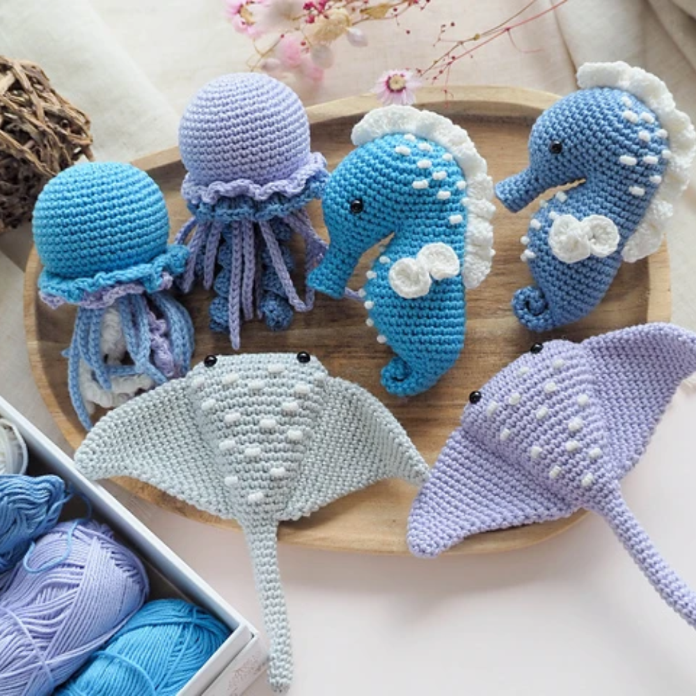 Sea Animal Friends Crochet Pattern Set