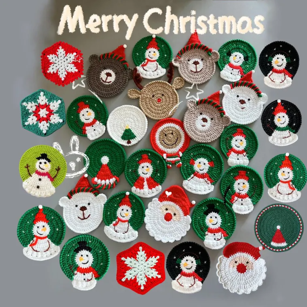 Christmas Coaster Crochet Pattern Set