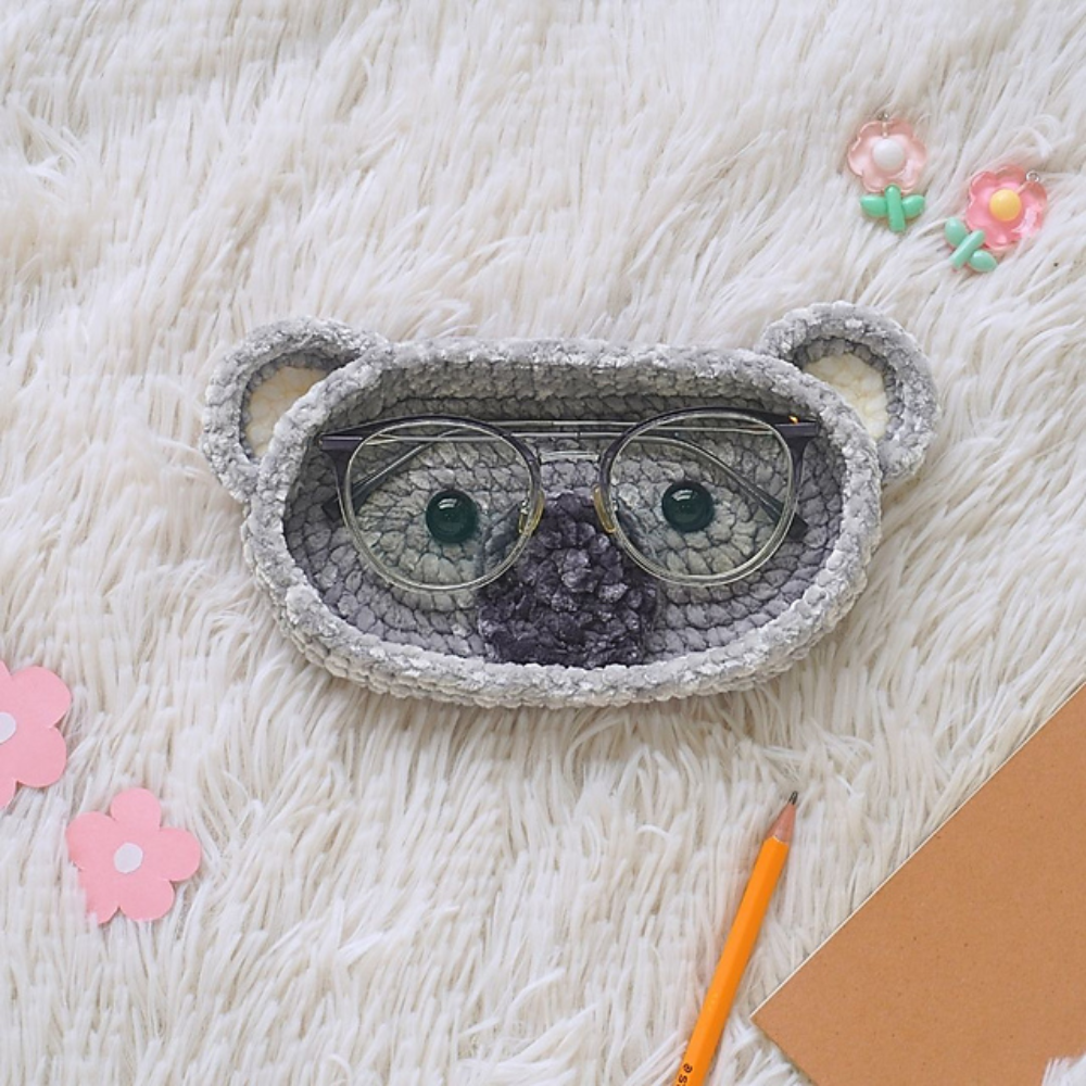 Combo 6 in 1 Whimsical Animal Eyeglass Holder Crochet Pattern