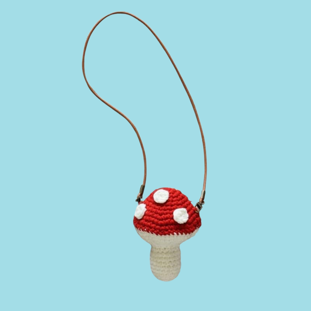 Mushroom Charm Pouch Crochet Pattern