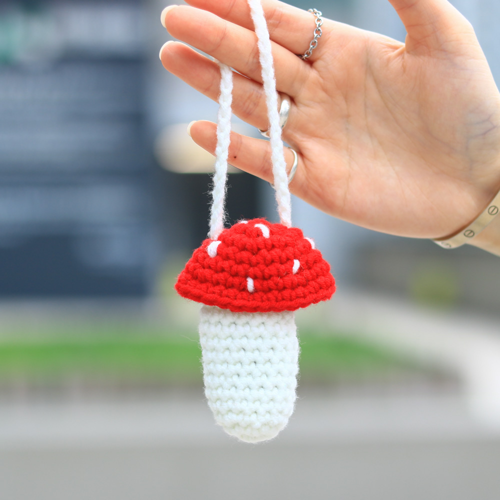 Mushroom Charm Pouch Crochet Pattern
