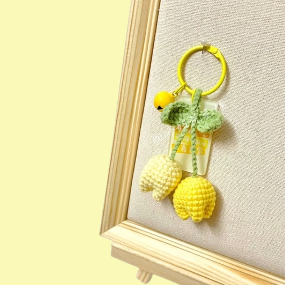 Tulip Keychain Crochet Pattern