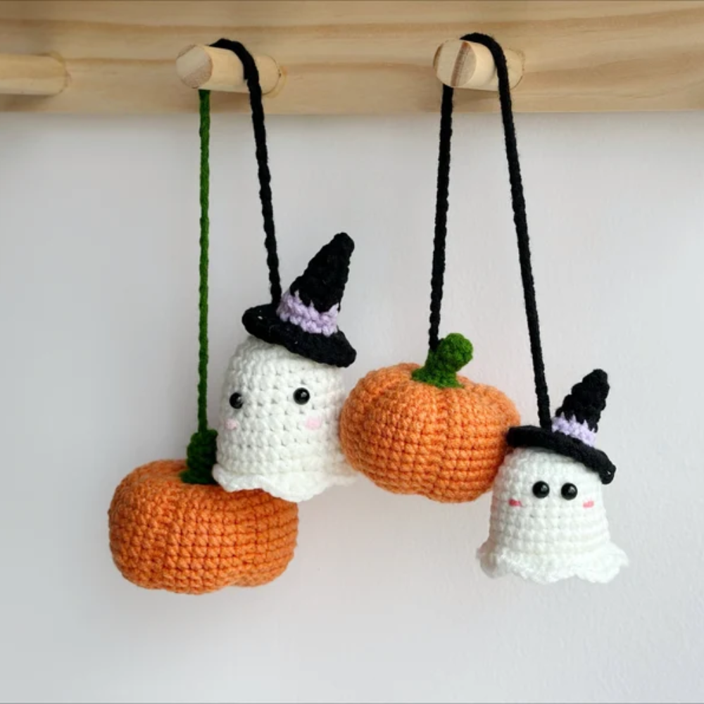 Pumpkin Ghost Witch Crochet Pattern