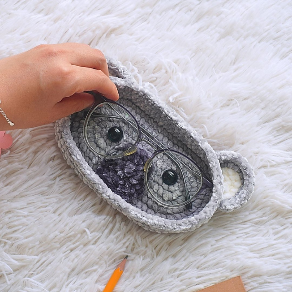 Combo 6 in 1 Whimsical Animal Eyeglass Holder Crochet Pattern