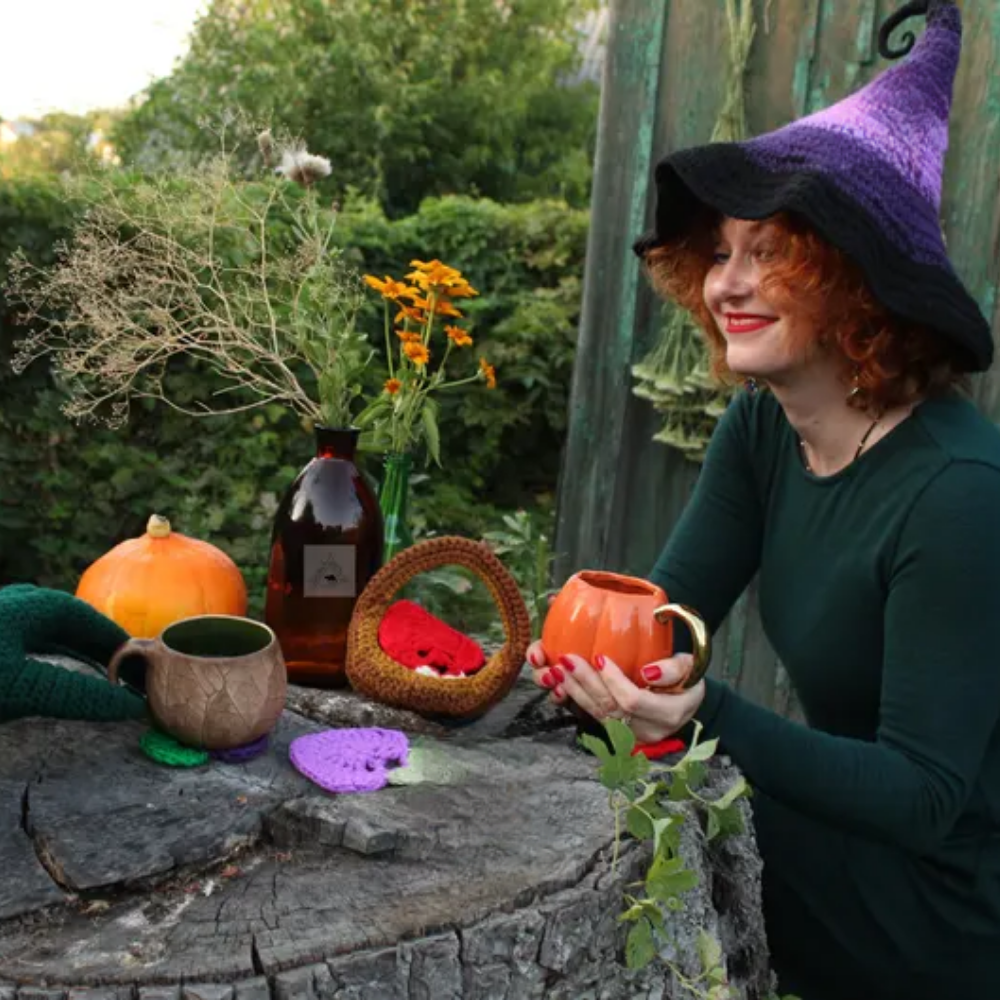 Witch Hat Halloween Crochet Pattern Set
