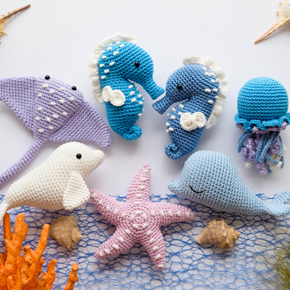 Sea Animal Friends Crochet Pattern Set