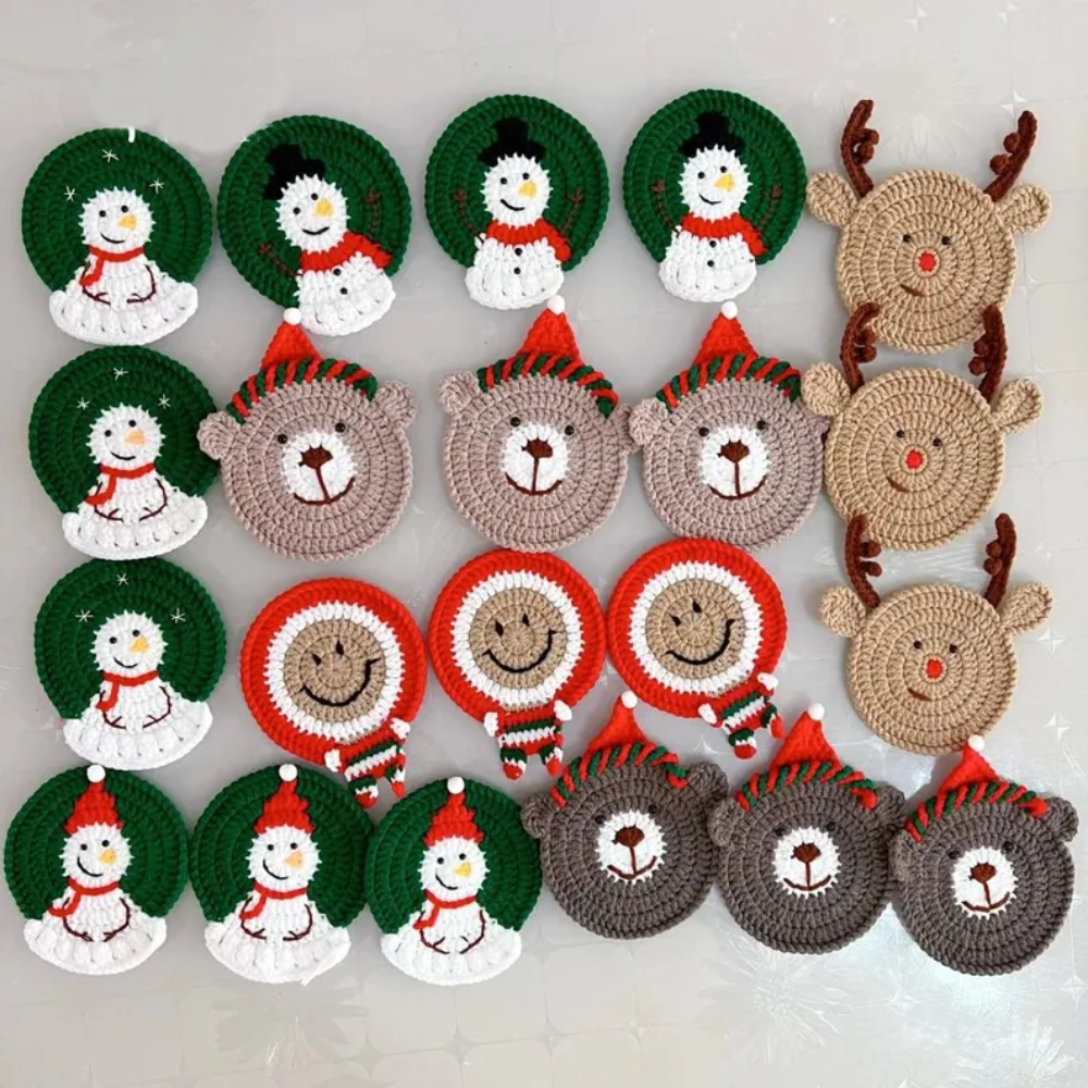 Christmas Coaster Crochet Pattern Set