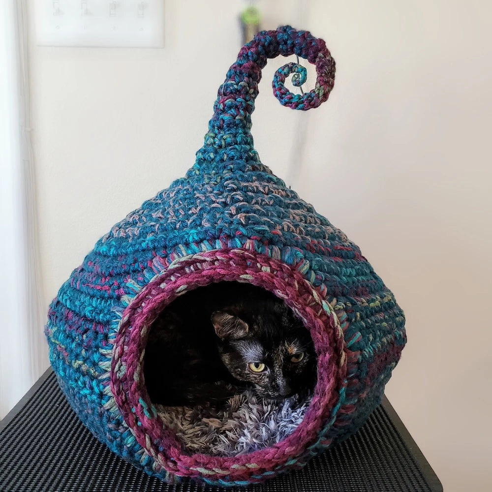 2-in-1 Cat House Crochet Pattern Set