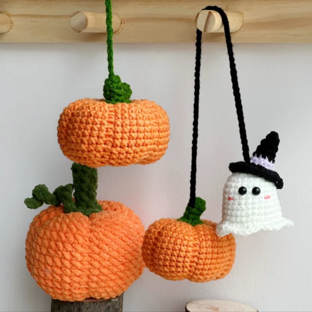 Pumpkin Ghost Witch Crochet Pattern
