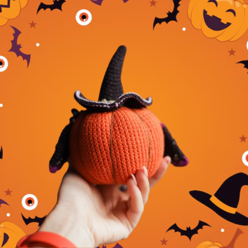 Pumpkin Owl Witch Crochet Pattern