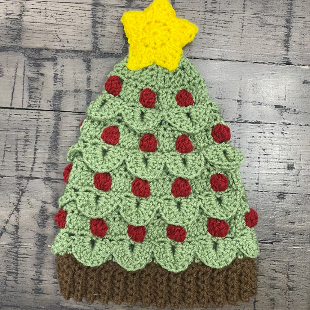 Christmas Tree Beanie Crochet Pattern