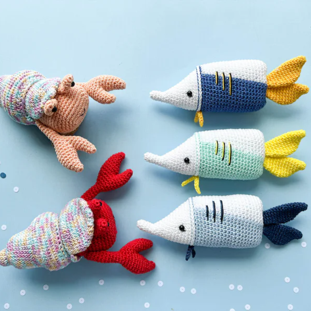Wild Sea Animal Crochet Pattern Set