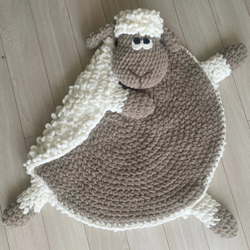 Fluffy Sheep Mat Crochet Pattern