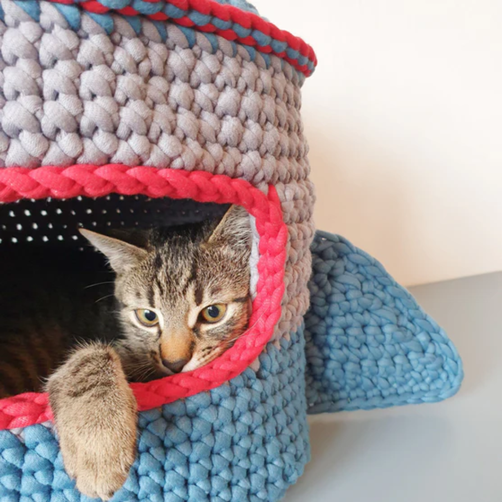 Space Cat House Crochet Pattern