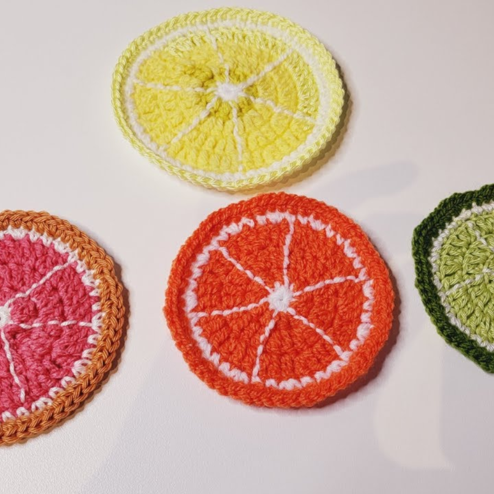 Combo 7 in 1 Fruit Coasters Crochet Pattern