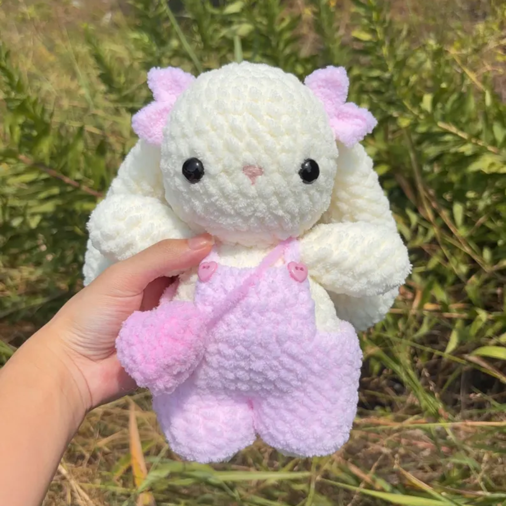 Pinkberry Bunny in Overalls Crochet Pattern