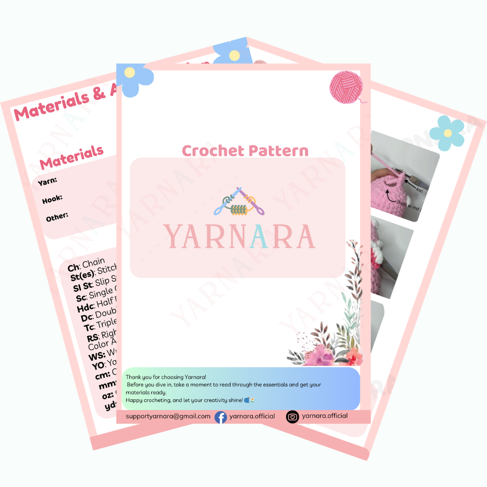 Mini Crochet Plush Bouquet Crochet Pattern